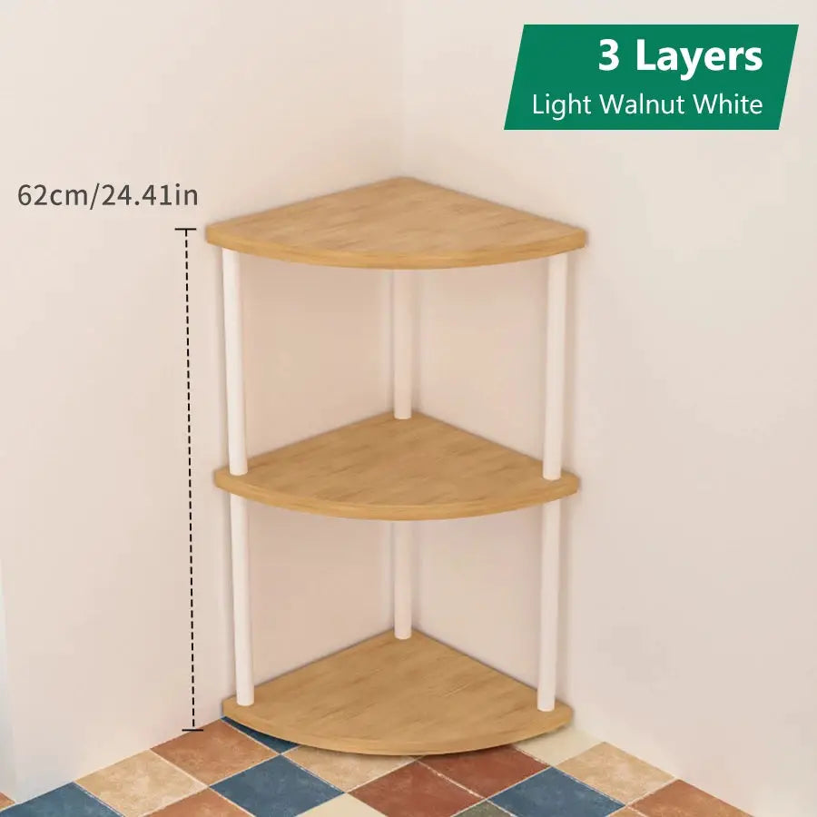 Wall Corner Shelf Storage Rack With Tiers For Living Room Kitchen Bedroom Bookshelf Plant And Flower Display 3 4 5 6