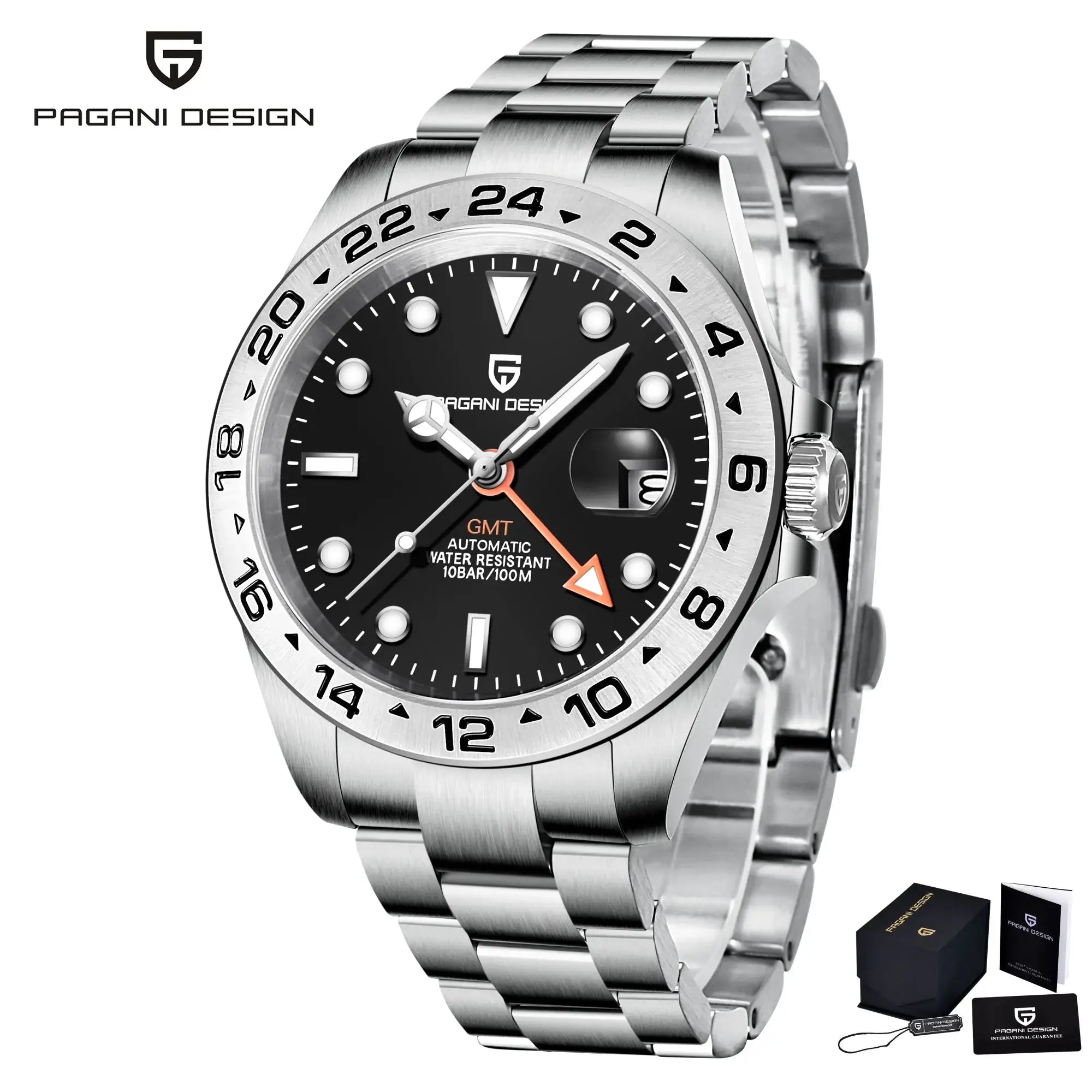 Pagani Design PD1682 GMT Diver Watch 42mm Sapphire Crystal Automatic Mechanical 100m Water Resistant