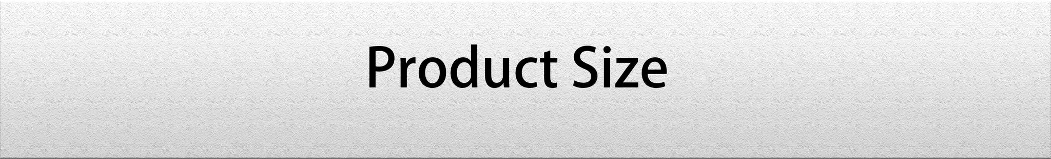 Product Size label on a light gray textured background