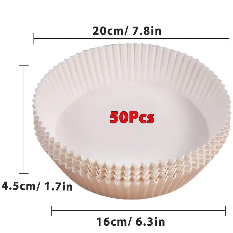 50 100 Pcs Air Fryer Disposable Paper Nonstick Round Baking Papers Air Fryer Paper Liners Kitchen Accessories