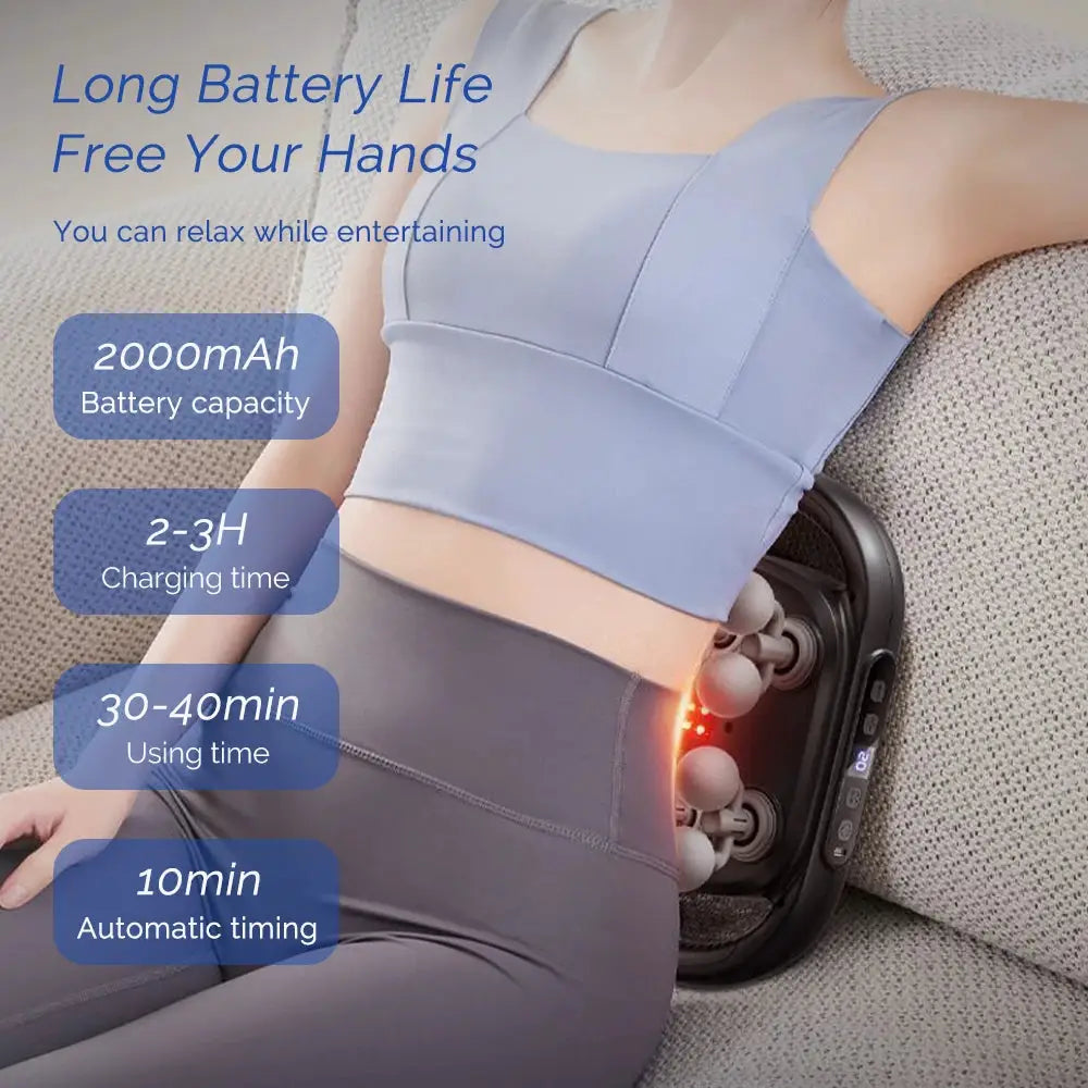 16-head fascia massage gun with high-frequency vibration; cordless back/waist/neck massager by Simples Market