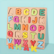 Colorful Alphabet and Number Wooden Puzzles for Kids Intelligent Matching Game Preschool Educational Toy