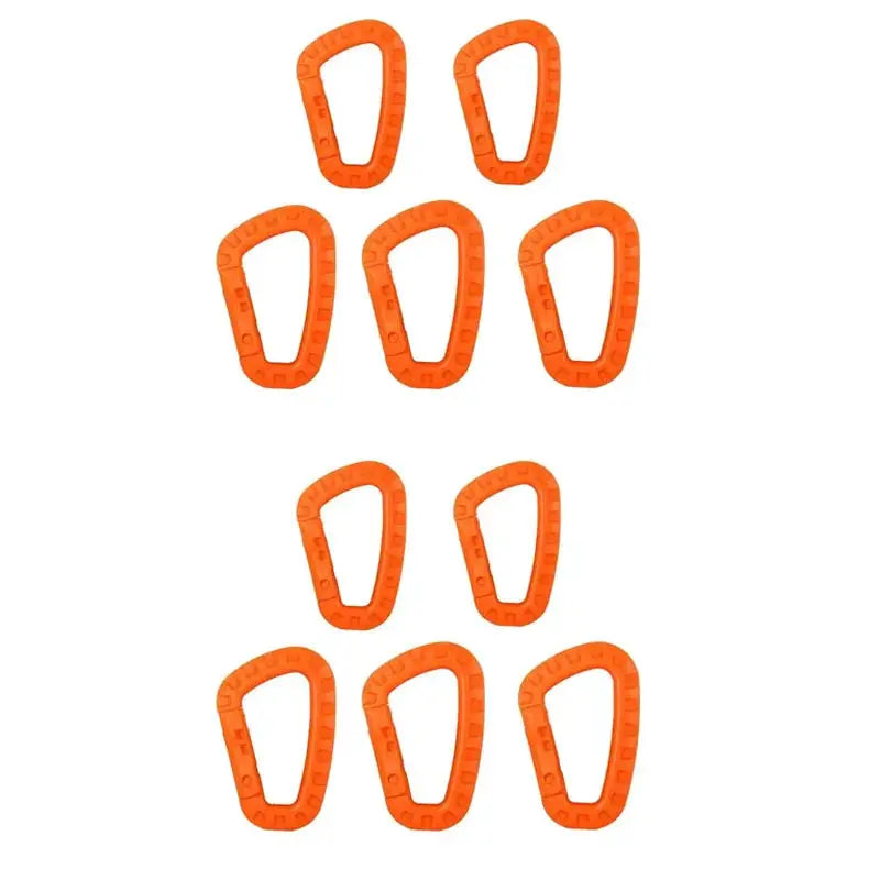 Simples Market orange military tactical carabiner clips, D-ring buckles for backpacks and outdoor gear