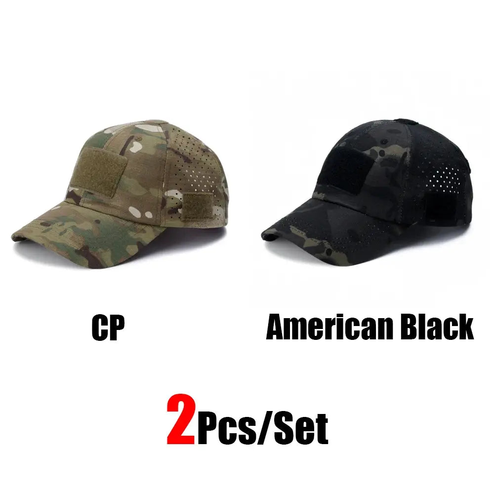 Mens Camouflage Baseball Cap Breathable Sun Protection Hat For Outdoor Sports Hunting Hiking Camping Beach Fishing