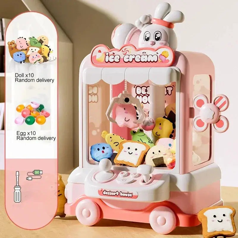 Big Size DIY Doll Machine Coin Operated Mini Claw Crane Game For Kids And Adults Home Arcade Gift