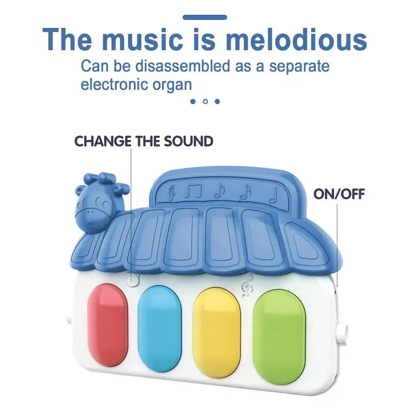 Baby Music Activity Gym Play Mat For Newborn And Infant Crawling Development With Piano Keyboard Toys Gift