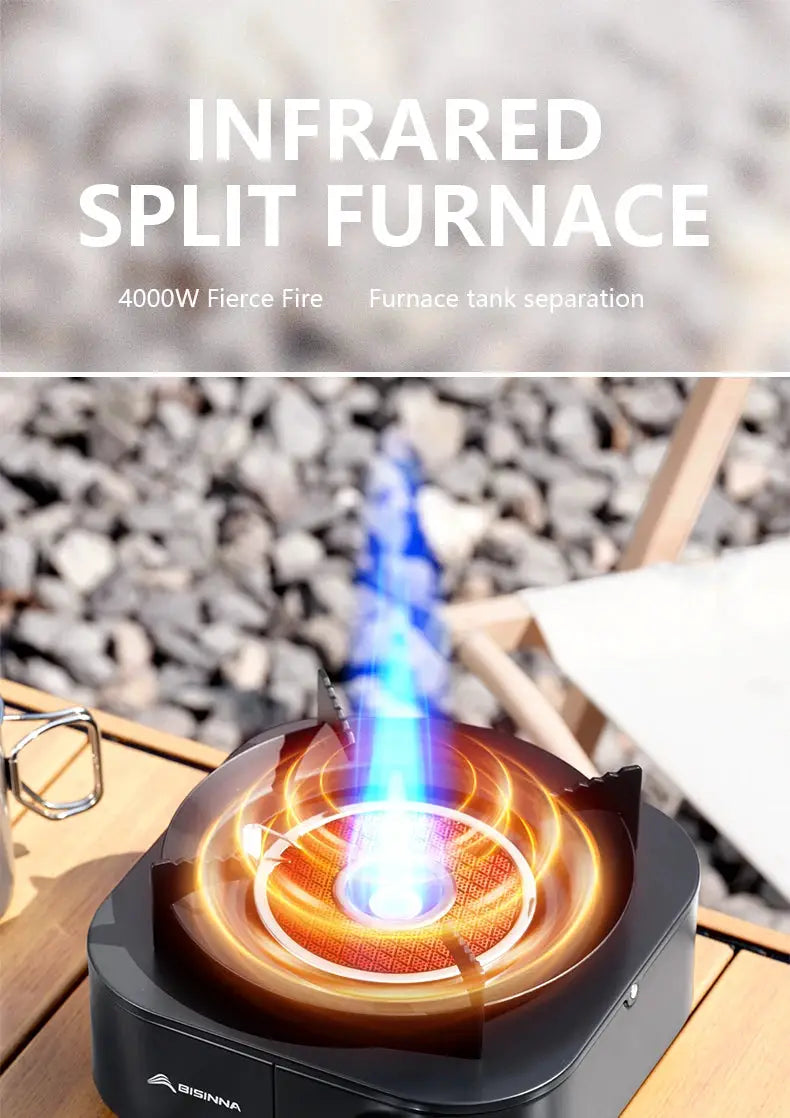 BISINNA 4000W infrared split furnace portable stove for outdoor camping Simples Market