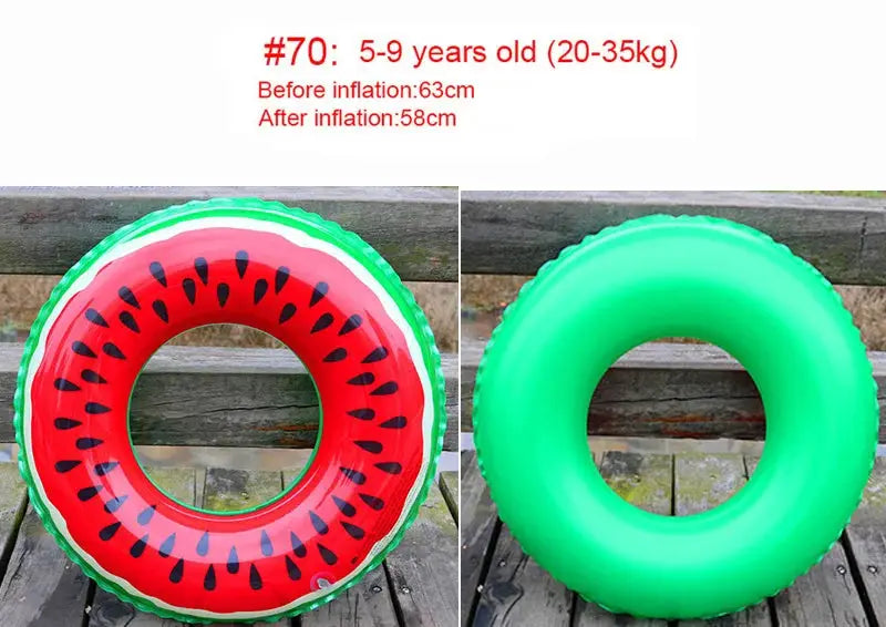 One Piece Inflatable Watermelon Pool Float Ring for Summer Parties Eco Friendly PVC Floating Ring Toy