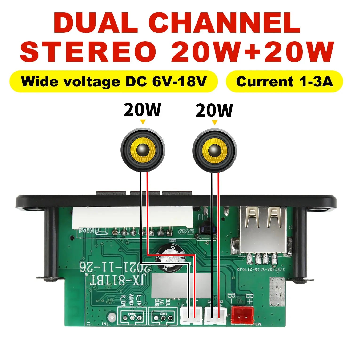 160W Bluetooth MP3 WMA APE Decoder Board Car Audio 12V USB TF FM Radio Handsfree Microphone Mp3 Player