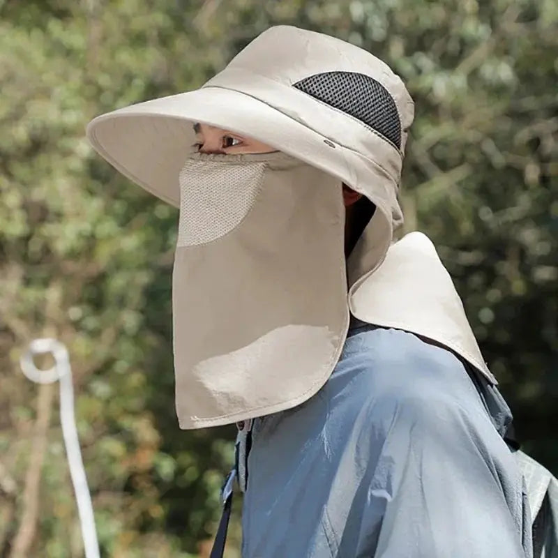 Summer Sun Hat UV Protection Outdoor Hiking Camping Fishing Men Women Visor Bucket Neck Flap Cap