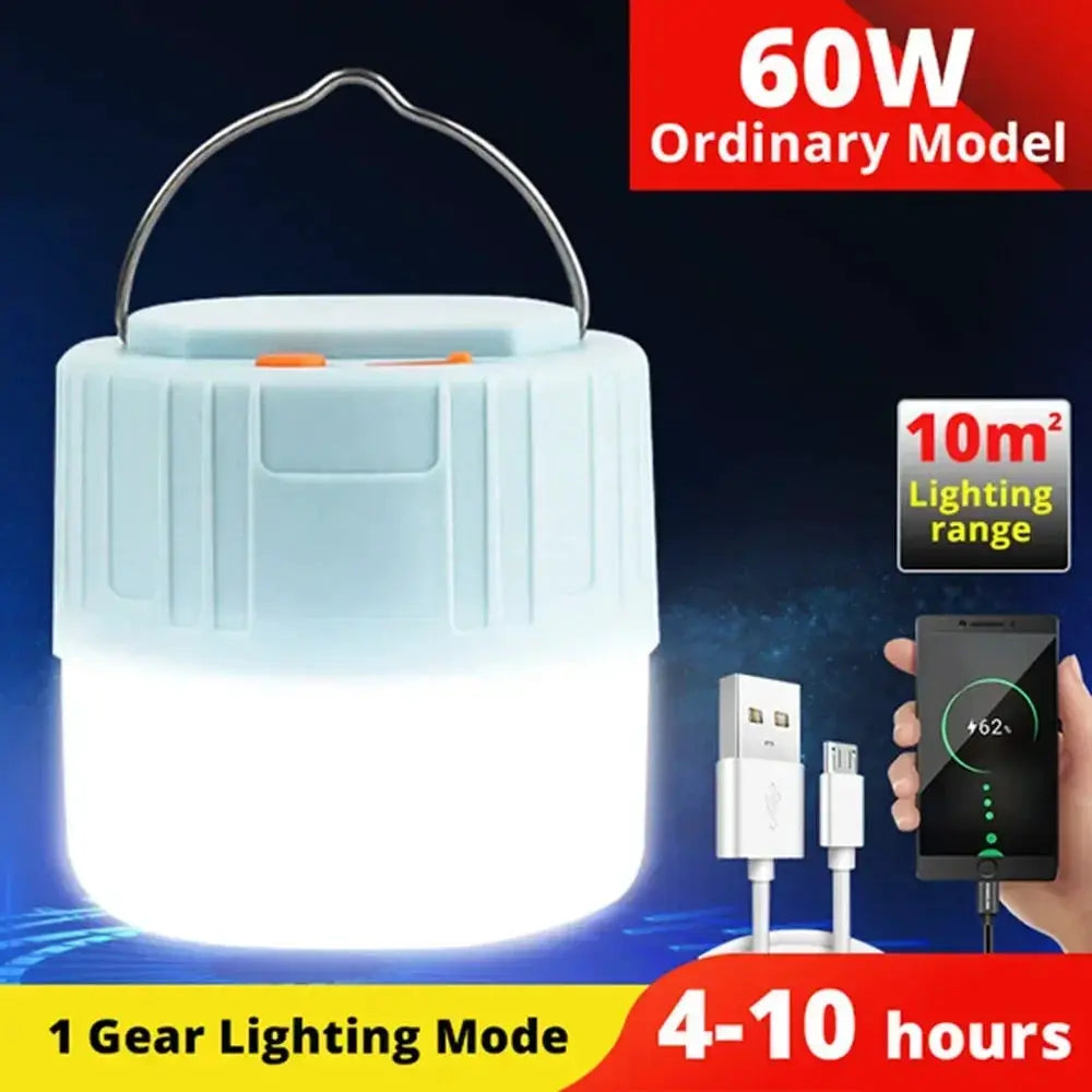 Portable Camping Light Power Bank LED Lantern Waterproof Handheld Outdoor Tent Light Rechargeable Floodlight