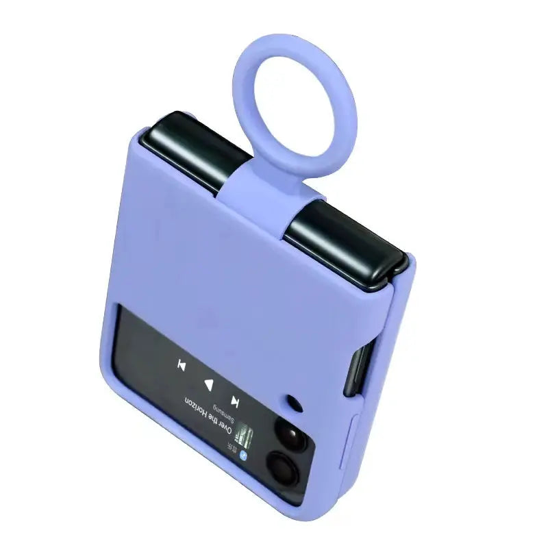 Liquid Silicone Ring Holder Case For Samsung Galaxy Z Flip Series Full Coverage And Easy Grip