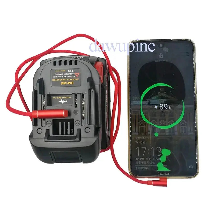 DM18M Converter Adapter For Milwaukee M18 And DeWalt 18V XR 20V MAX 60V FlexVolt USB Power Bank