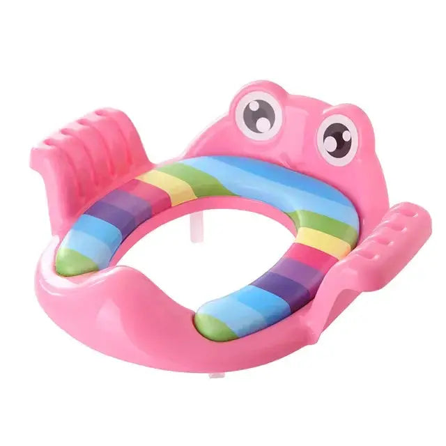 Adjustable Toddler Potty Seat With Step Stool Ladder Cartoon Design Training Chair For Kids
