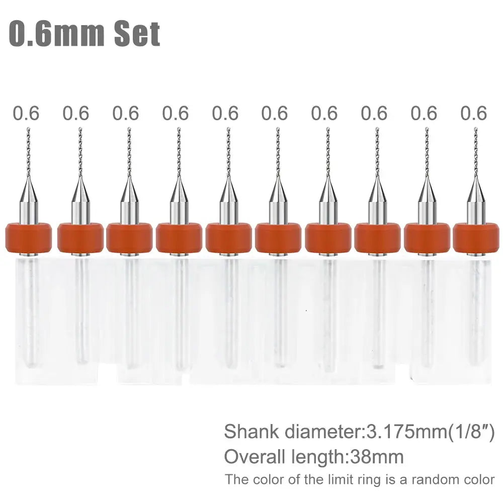 XCAN 0.1mm–2.0mm Carbide PCB Drill Bit Set for Printed Circuit Boards Mini CNC Drilling