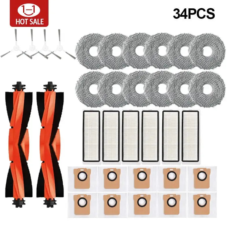 Xiaomi Robot Vacuum X20 Plus Dust Bag Mop Cloth Accessories Main Side Brush And HEPA Filter Replacement Parts