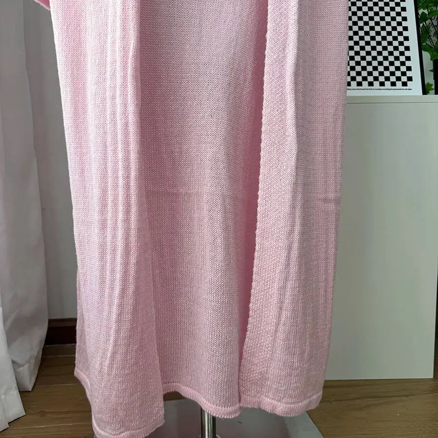 Three Piece Women Cardigan Vest Dress Set With Long Sleeve Outfit