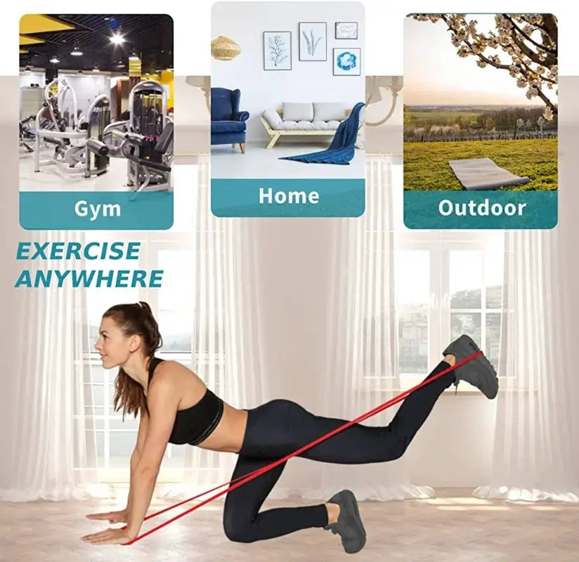 Resistance Band Set For Pull Up Assistance And Physical Therapy, Heavy Stretch Bands For Home Workouts