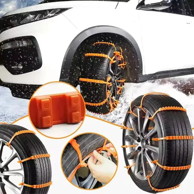 10 Or 20 Pack Car Tire Chains For Winter Snow Traction Anti Skid Emergency Auto Accessories