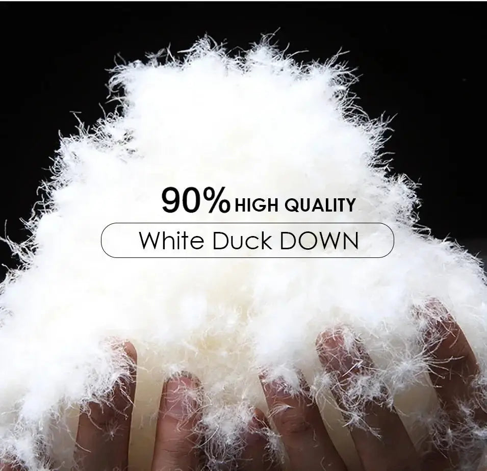 Men's thermal down jacket with 90% white duck down fill