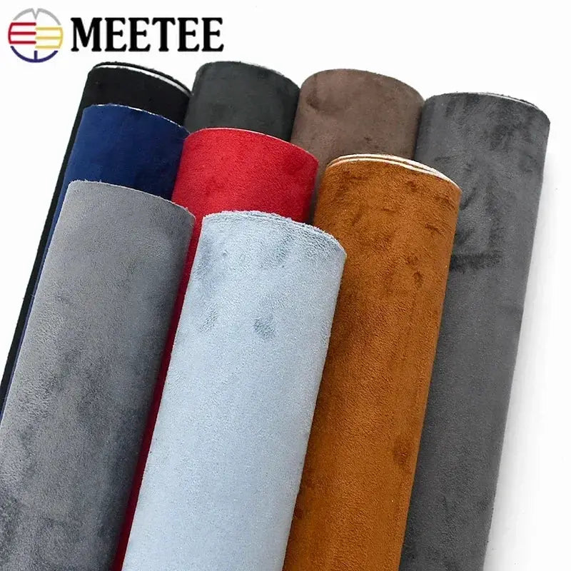 MEETEE synthetic suede self-adhesive fabric rolls in assorted colors