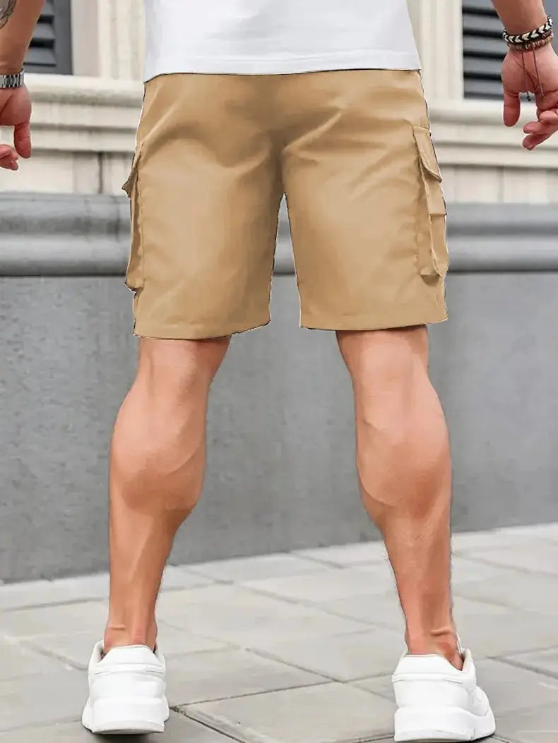 UETEEY Summer Casual Cargo Shorts Men Outdoor Travel Sports Large Pockets Durable Comfortable Beach Workout Shorts for Outings