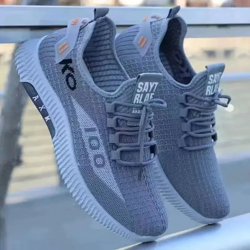 2026 Breathable Air Mesh Sneakers For Men Lightweight Casual Sport Shoes With Woven Construction And Deodorant Lining
