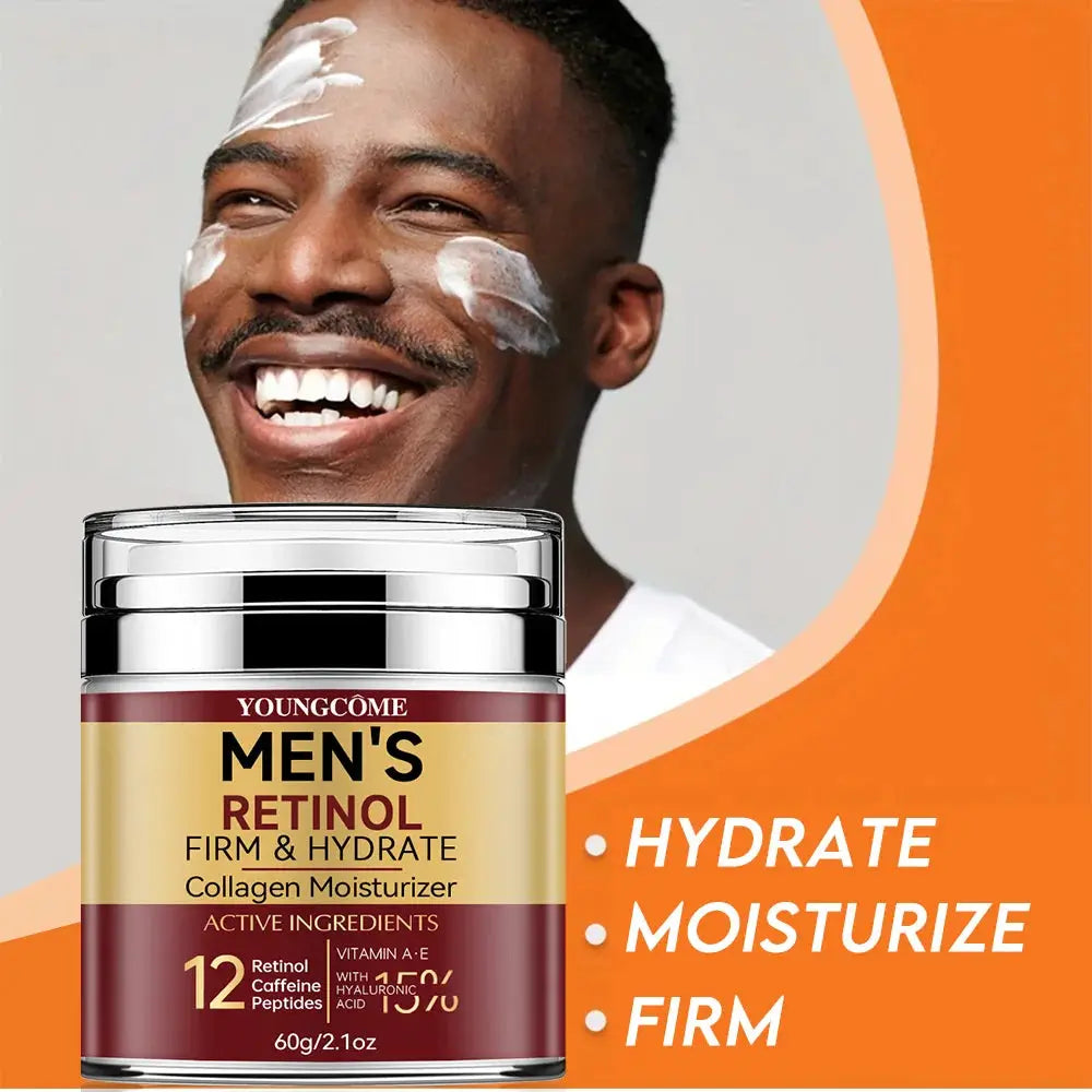 IronOak Men Retinol Firming Face Cream With Collagen For Brighter Tighter Skin Deep Moisturizing
