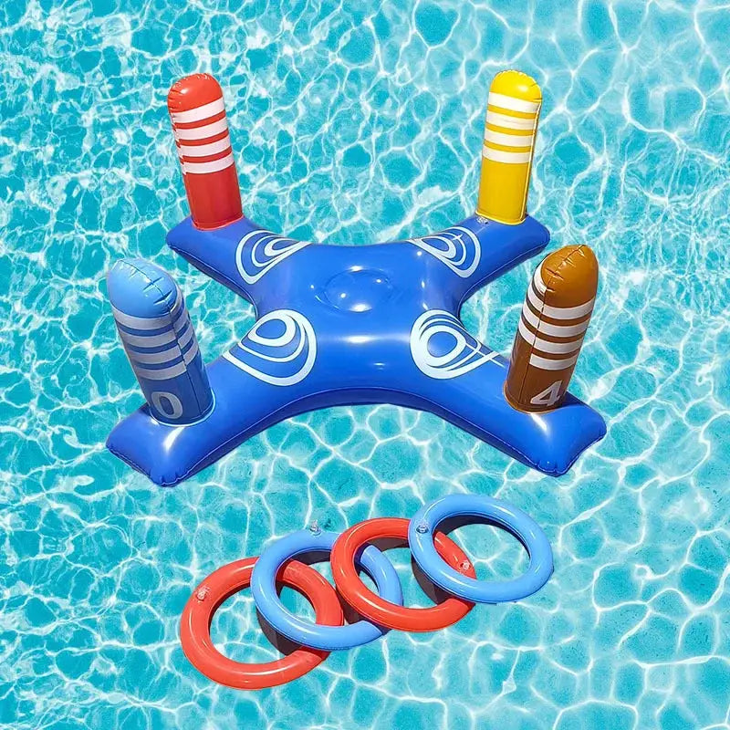 Inflatable Water Basketball Hoop For Pool And Backyard Interactive Fun Durable Outdoor Water Toy