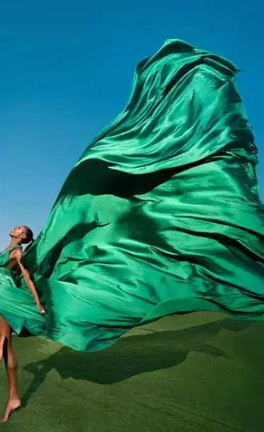 A Line Satin Evening Dress With Long Train Flying Dress For Arab Women