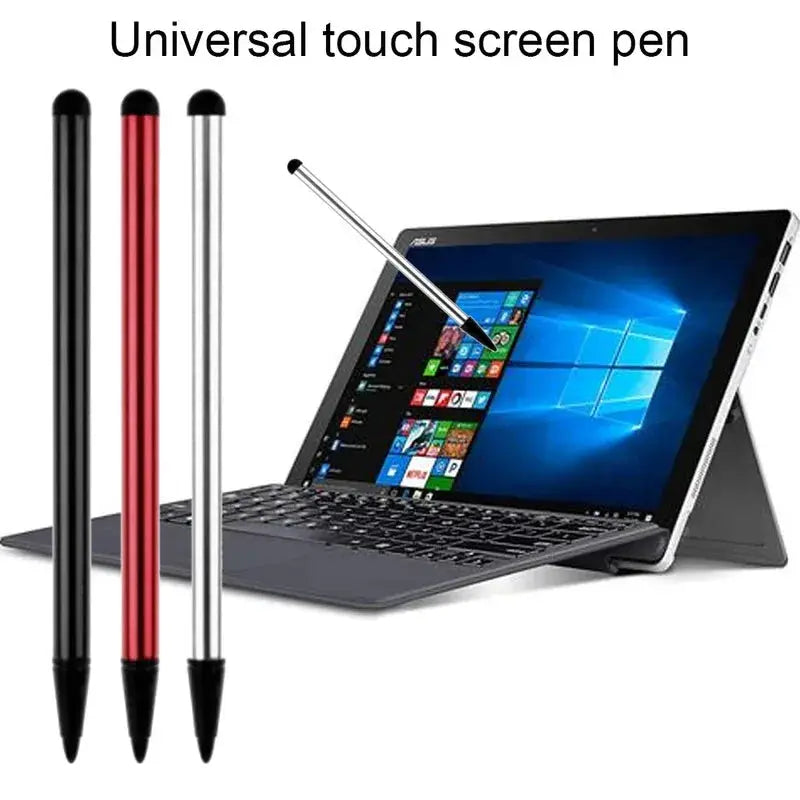 Universal dual-use touchscreen pen set of 3 by Simples Market in black, red and silver for tablets and phones