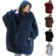 CozyNest Women Thick Fleece Hooded Jacket Ultra Warm Pullover With Double Fleece For Home And Outdoors