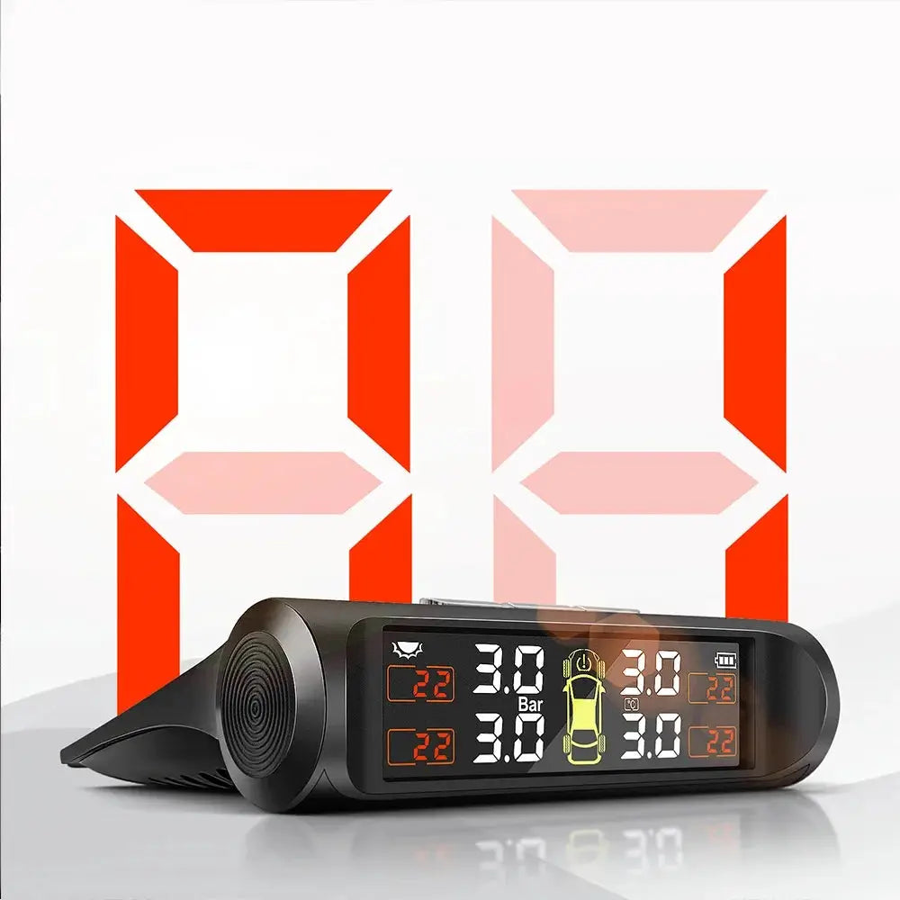 Simples Market TPMS tire pressure monitoring system with four-wheel internal/external sensors and digital display