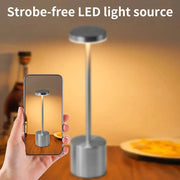 Classic USB Rechargeable Table Lamp Night Light Stepless Dimming Touch Desk Lamp With 3 Color Temperatures Bedside Decor
