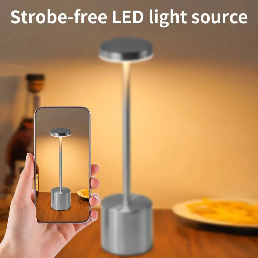 Classic USB Rechargeable Table Lamp Night Light Stepless Dimming Touch Desk Lamp With 3 Color Temperatures Bedside Decor