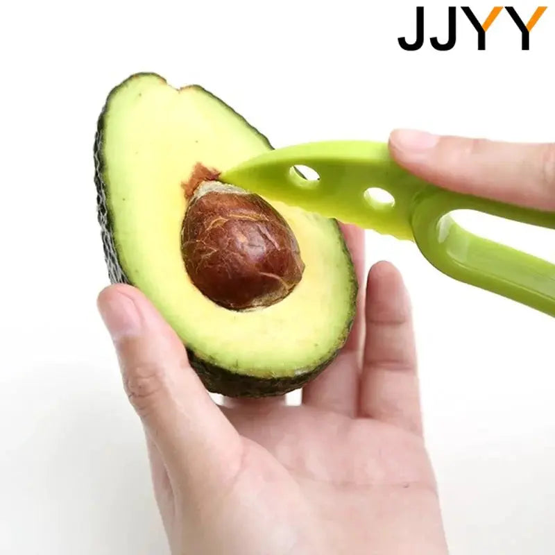 JJYY 3 In 1 Avocado Slicer Pitter Cutter Pulp Separator Plastic Knife Kitchen Tool