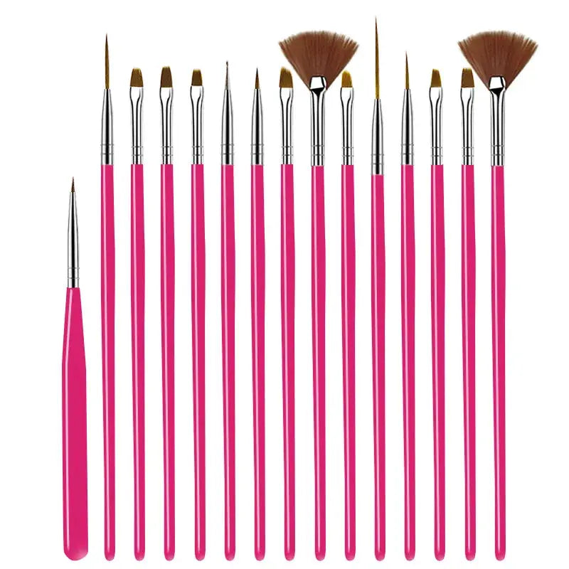 GlamFlex Pro Nails Art Brush Set For Gel Polish And Acrylic Extensions Precision Tools For Liquid Powder Carving