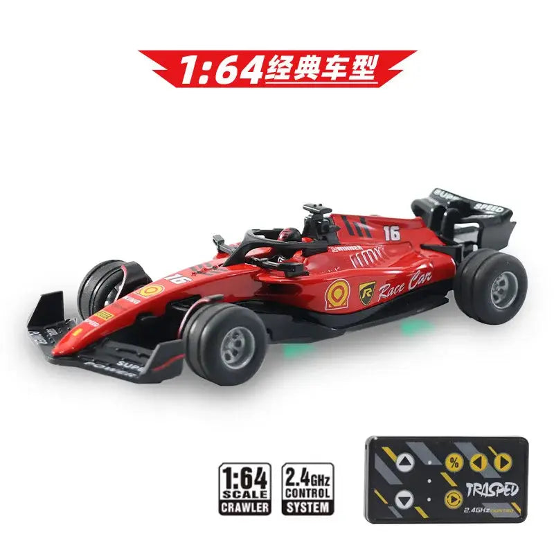 2025 New RC Car 1 64 Scale Mini Alloy Model Formula Racing Remote Control Car With Adjustable Lighting For Kids