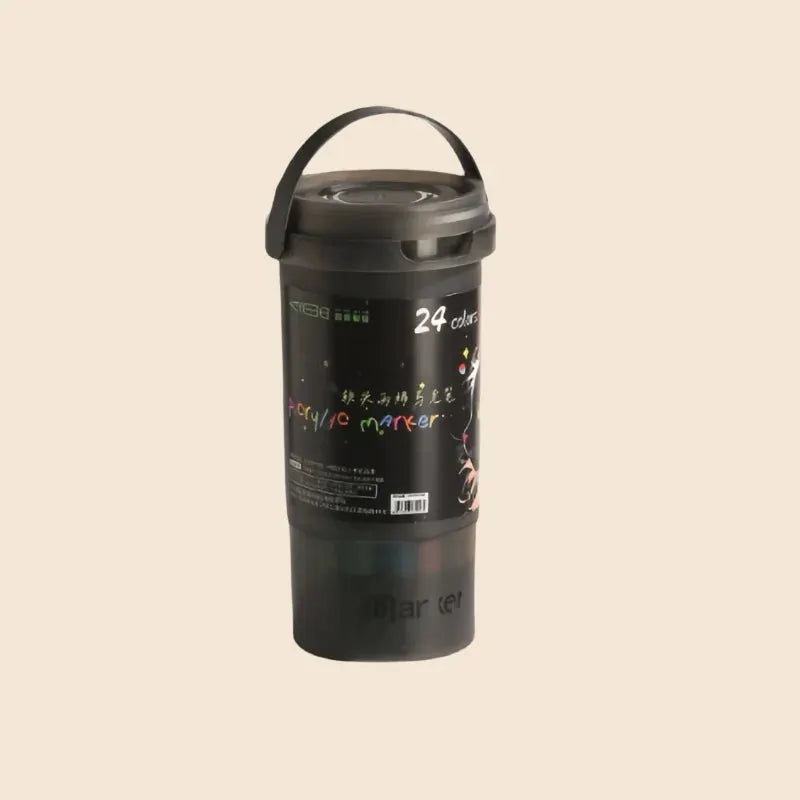 Simples Market 24-color bucket-cap soft-head acrylic marker set for students, strong coverage