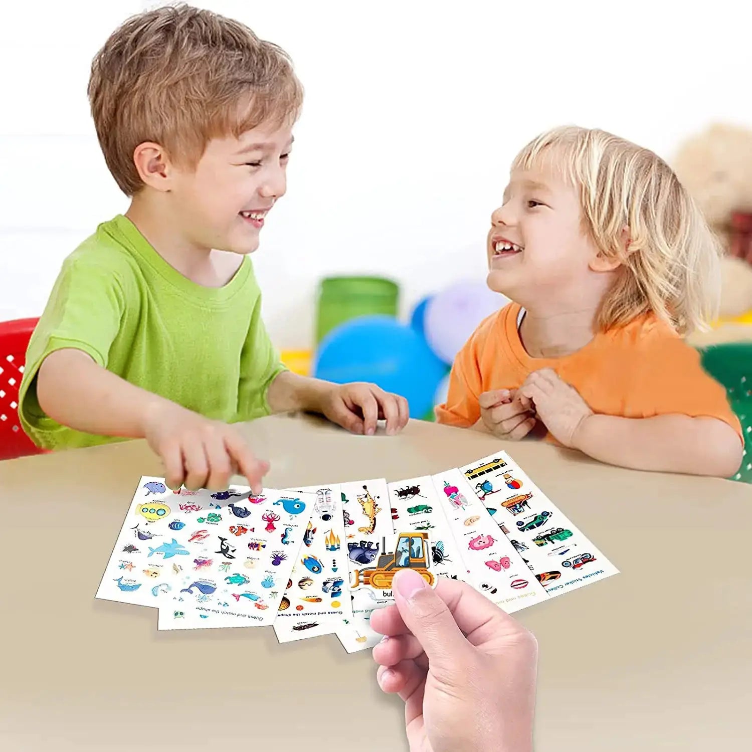 Kids Reusable Sticker Book for Ages 2 to 6 Featuring Multiple Cartoon Scenarios DIY Puzzles Educational Toy Gift