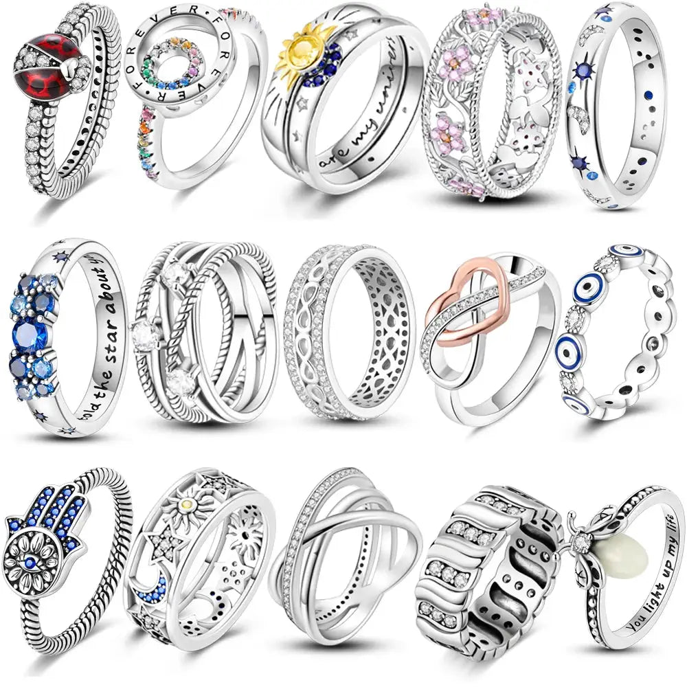 925 Silver Infinite Love Firefly Ring Original Design Zircon Ring For Women High Quality Wedding Jewelry Gift