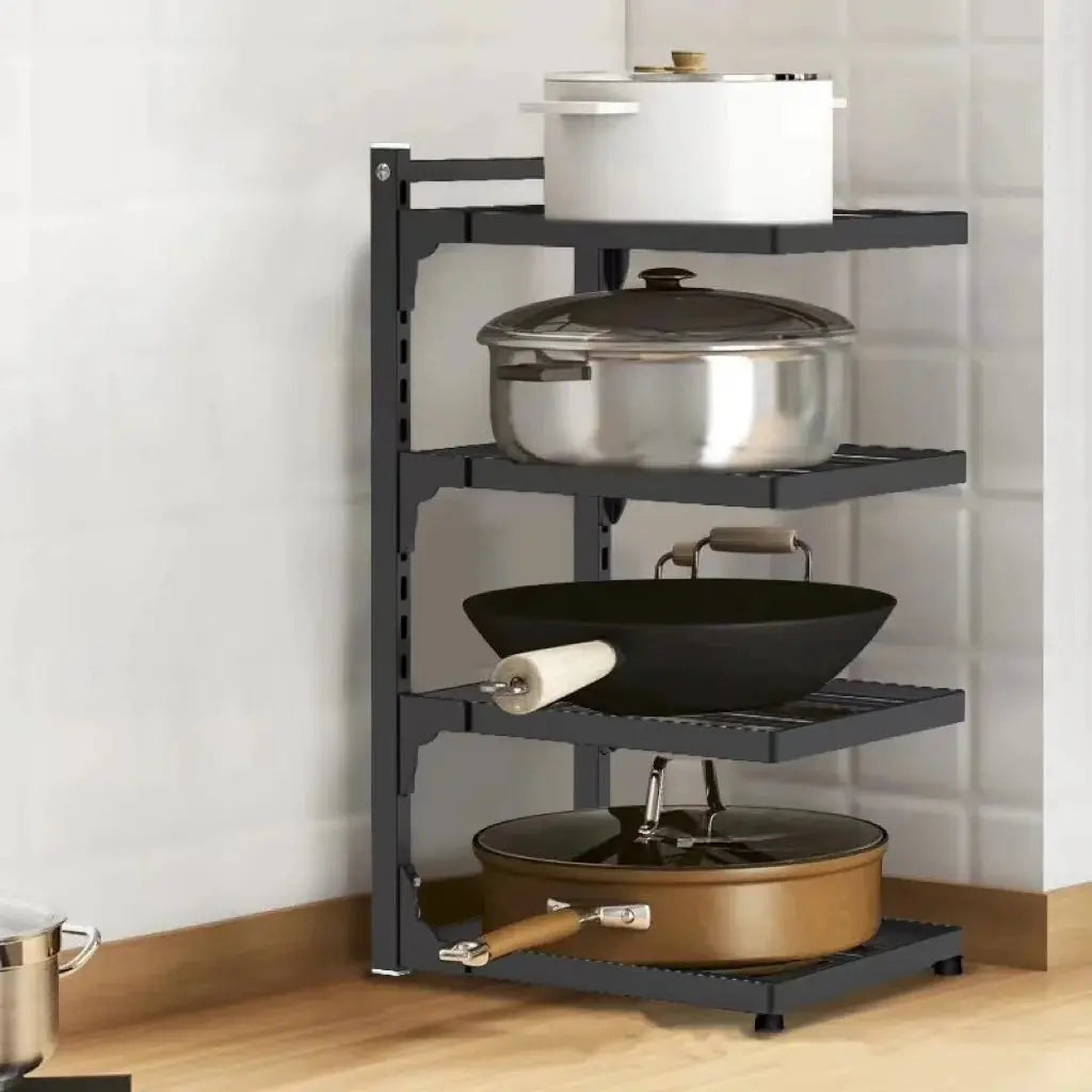Kitchen Sink Storage Rack Multi Layer Cooker Storage Rack For Home Stovetop Cabinets Adjustable Pot Rack