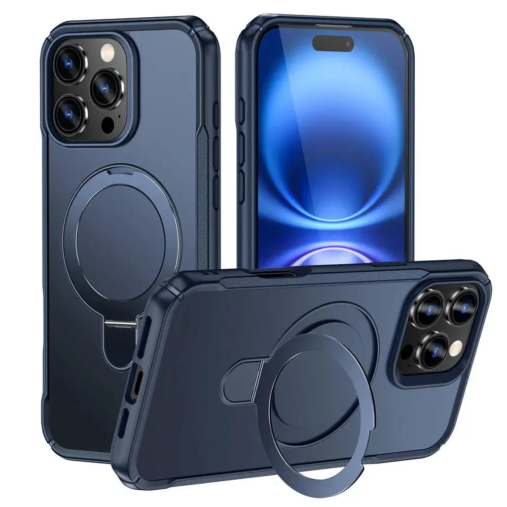 NovaGuard MagSafe Fold Magnetic Stand Case For IPhone 11 Through 17 Pro Max Anti Slip Bumper And Wireless Charging