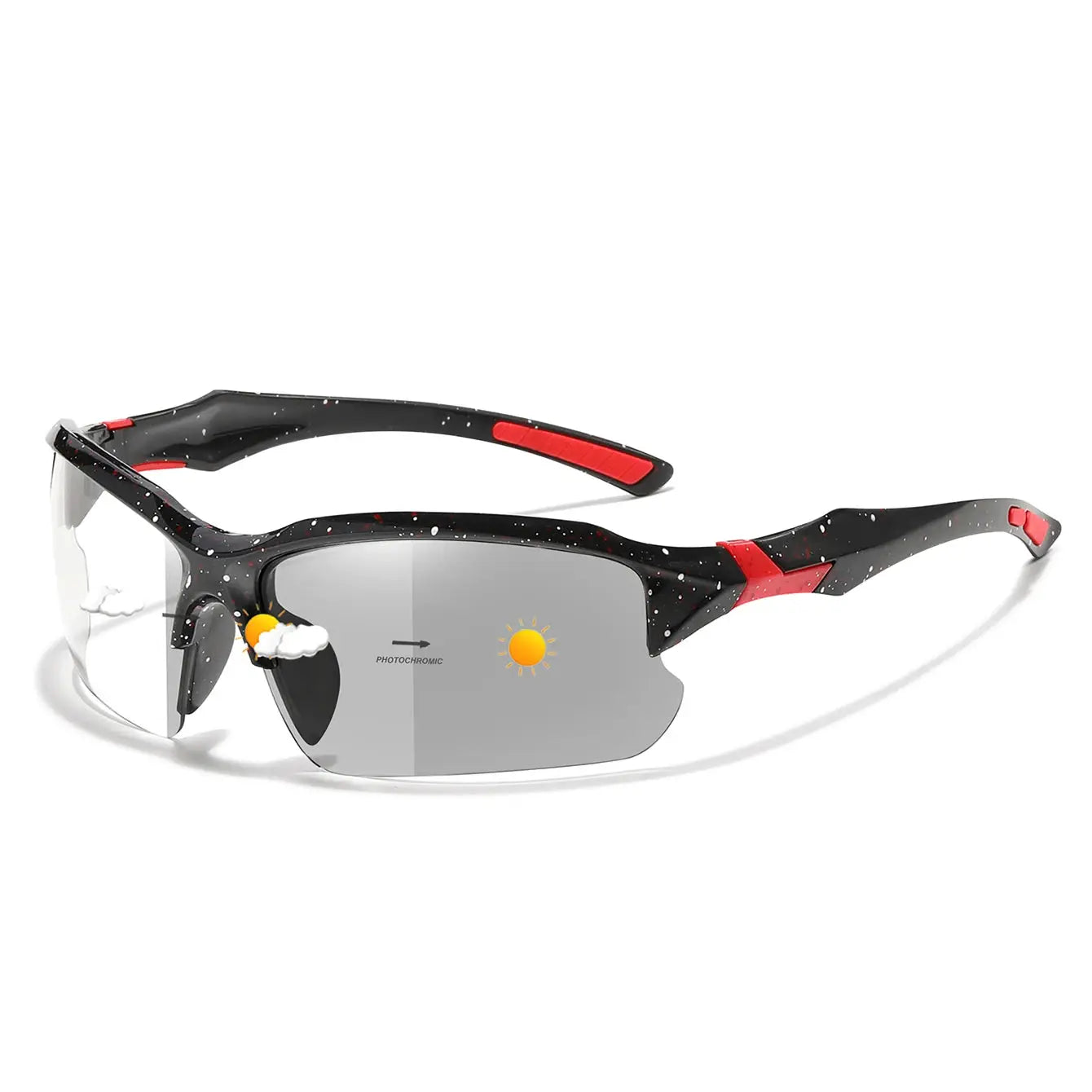 OptiView Photochromic Cycling Sunglasses For Men And Women Auto Tint All Light Conditions Windproof Oversized Eyewear