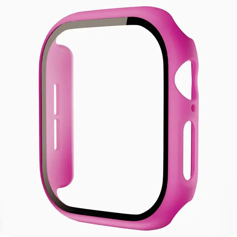 Simples Market pink Apple Watch case with tempered-glass screen protector for 38–46mm watches
