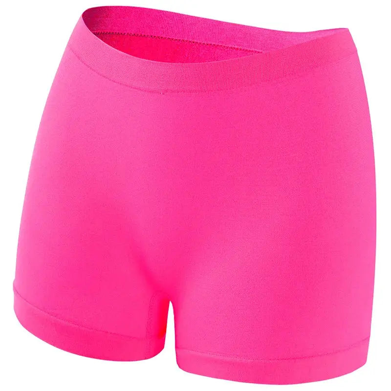 Women's seamless pink boyshort underwear, stretchy soft fabric, anti-chafe design