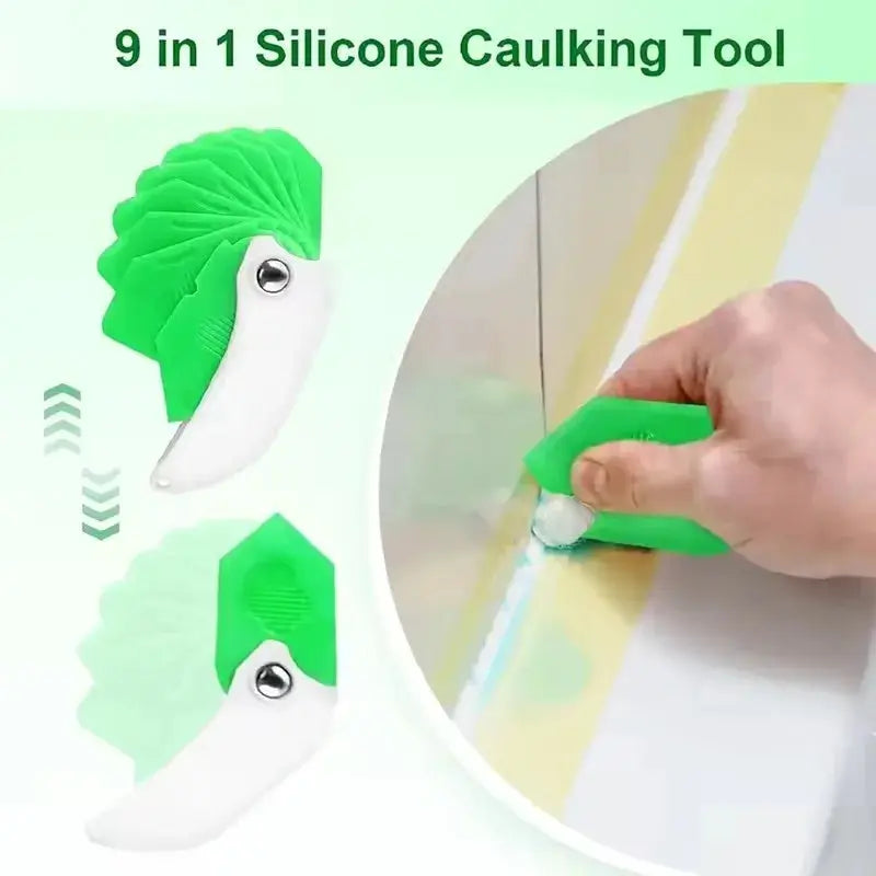 9 In 1 Silicone Caulking Tool Set For Sealant Spreading Tile Grout Edge Removal Professional Spatula