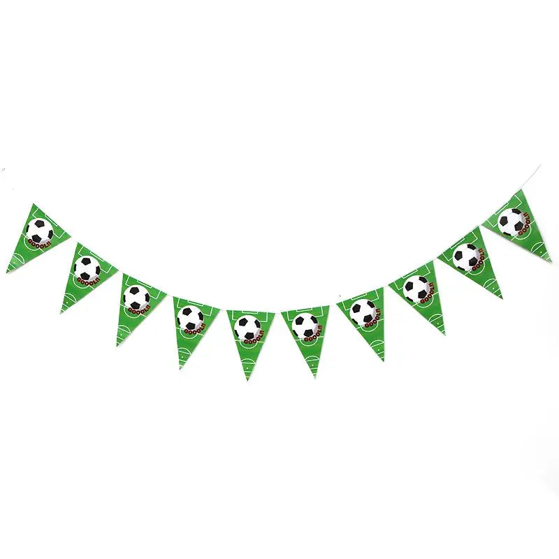 Soccer Theme Disposable Tableware Set Plates Cups Napkins Tablecloth