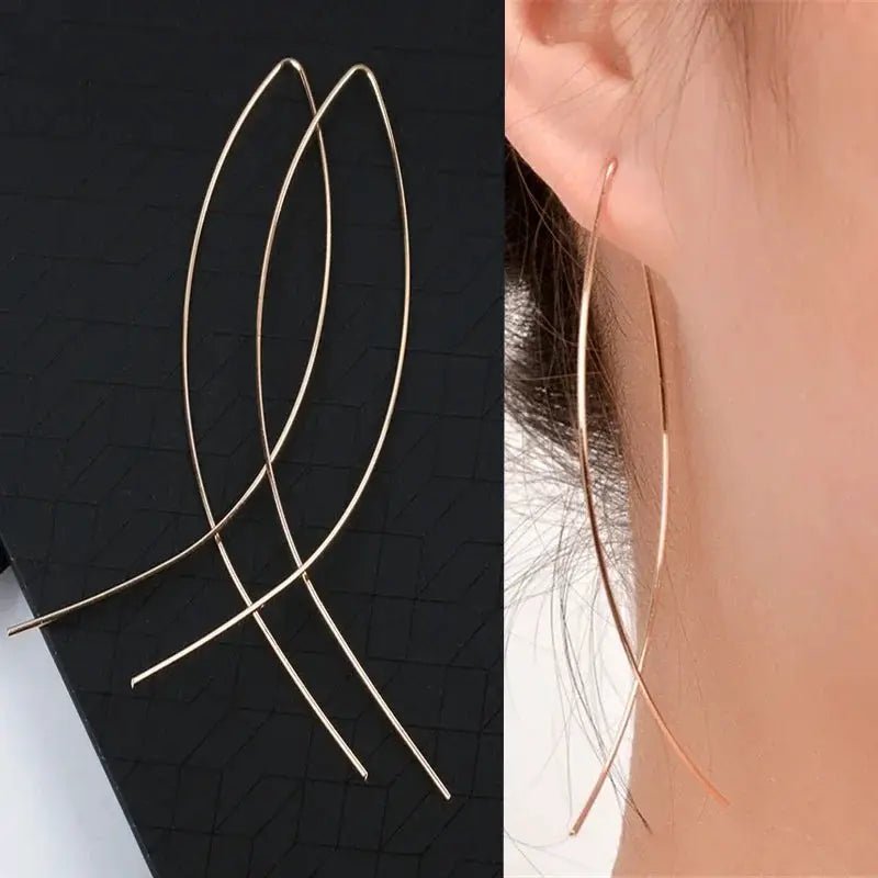 Punk Geometric Zinc Alloy Stud Earrings For Women Irregular Grain Trendy Vintage Jewelry Gift Party Travel - Simples Market