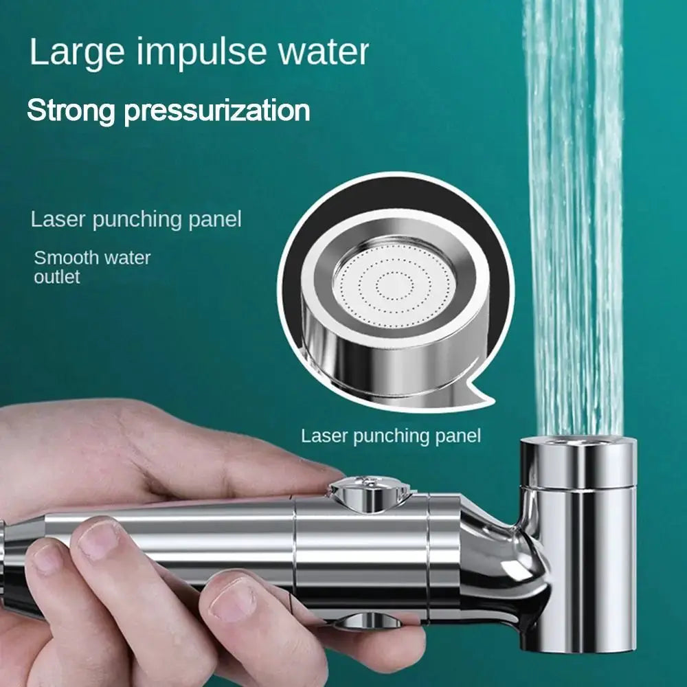 Chrome handheld bidet sprayer for bathroom use, multi-functional shower head